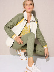 IVORY MULTI COLORBLOCK SHERPA JACKET | Talbots online