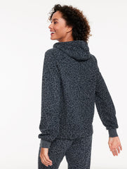 IOLITE HEATHER|DARK CHOCOLATE MULTI FRENCH TERRY HOODIE - TONAL CHEETAH | Talbots discount