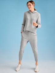 GREY SKY HEATHER AIRKNIT STRETCH MESH HOODIE | Talbots on sale