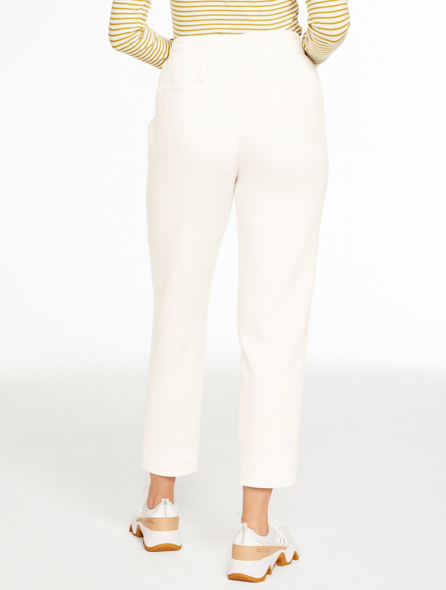 IVORY AIRKNIT STRETCH TAPERED LEG PANTS | Talbots US