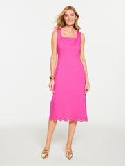 BLACK|VIOLET ROSE LUXE PONTE EMBROIDERED DRESS | Talbots near me
