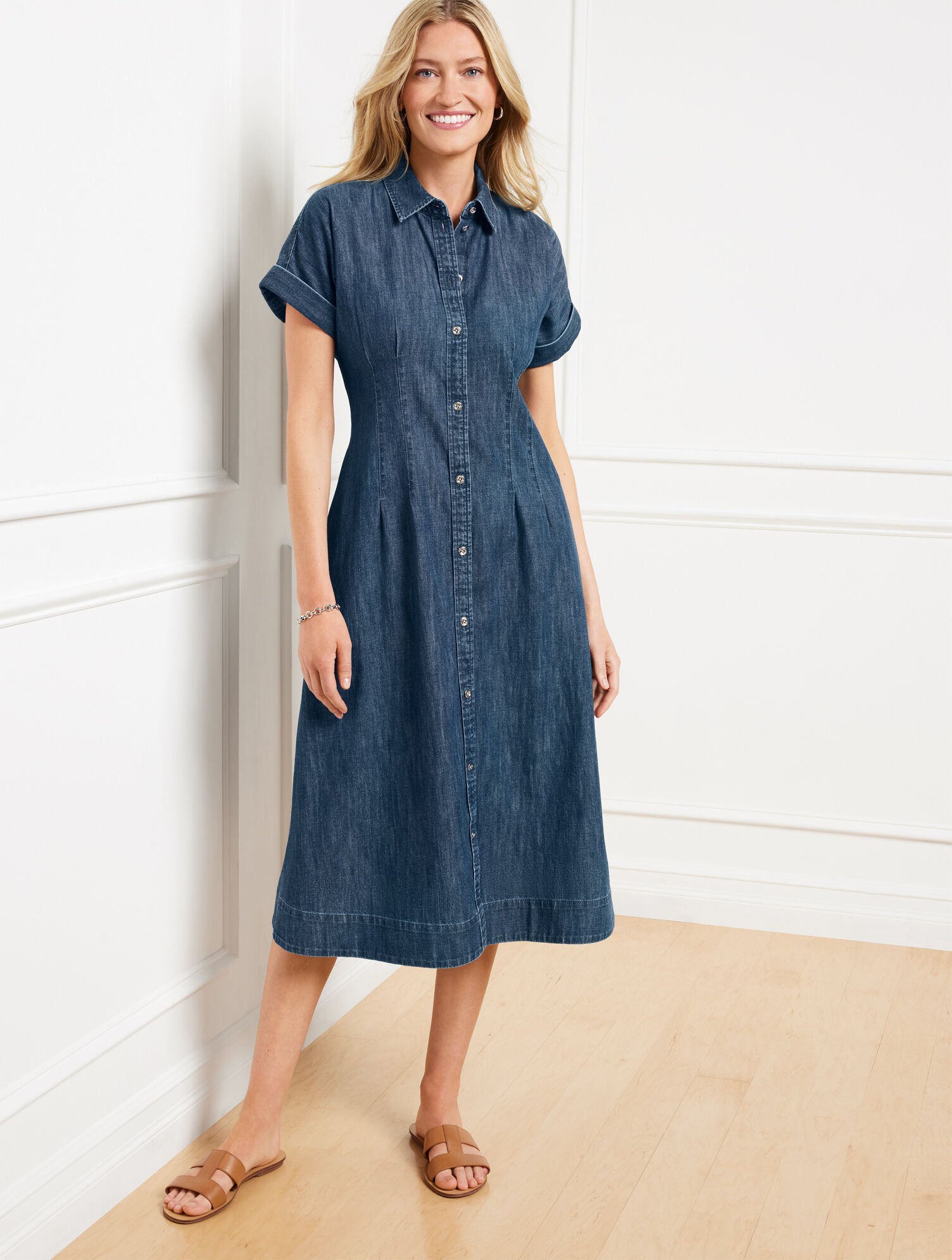 MARINA WASH DENIM SHIRTDRESS - MARINA WASH | Talbots outlet