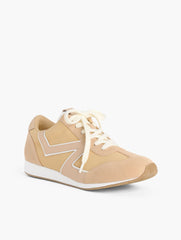BLACK|SESAME ALEX LEATHER & NYLON SNEAKERS | Talbots outlet