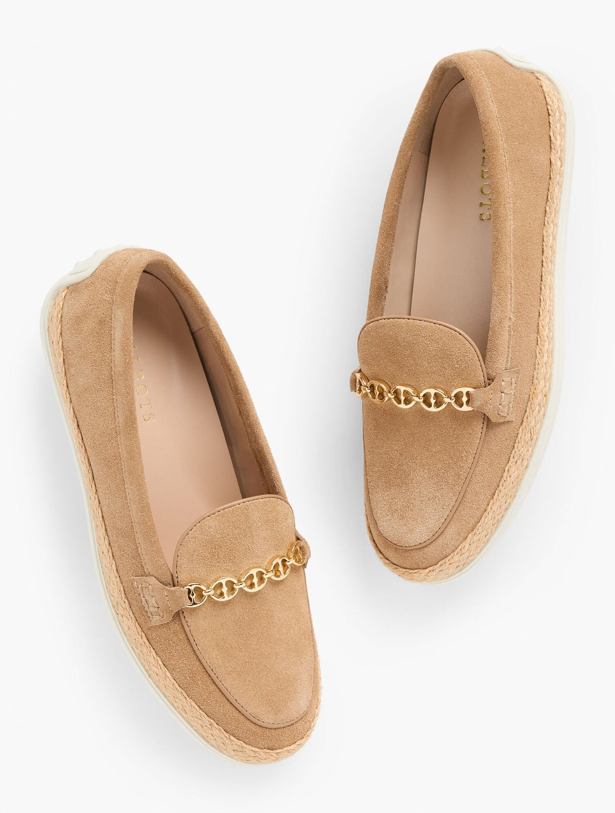 LIGHT TOFFEE ANDI SUEDE ESPADRILLE LOAFERS | Talbots US