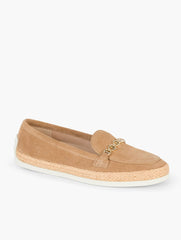 LIGHT TOFFEE ANDI SUEDE ESPADRILLE LOAFERS | Talbots US