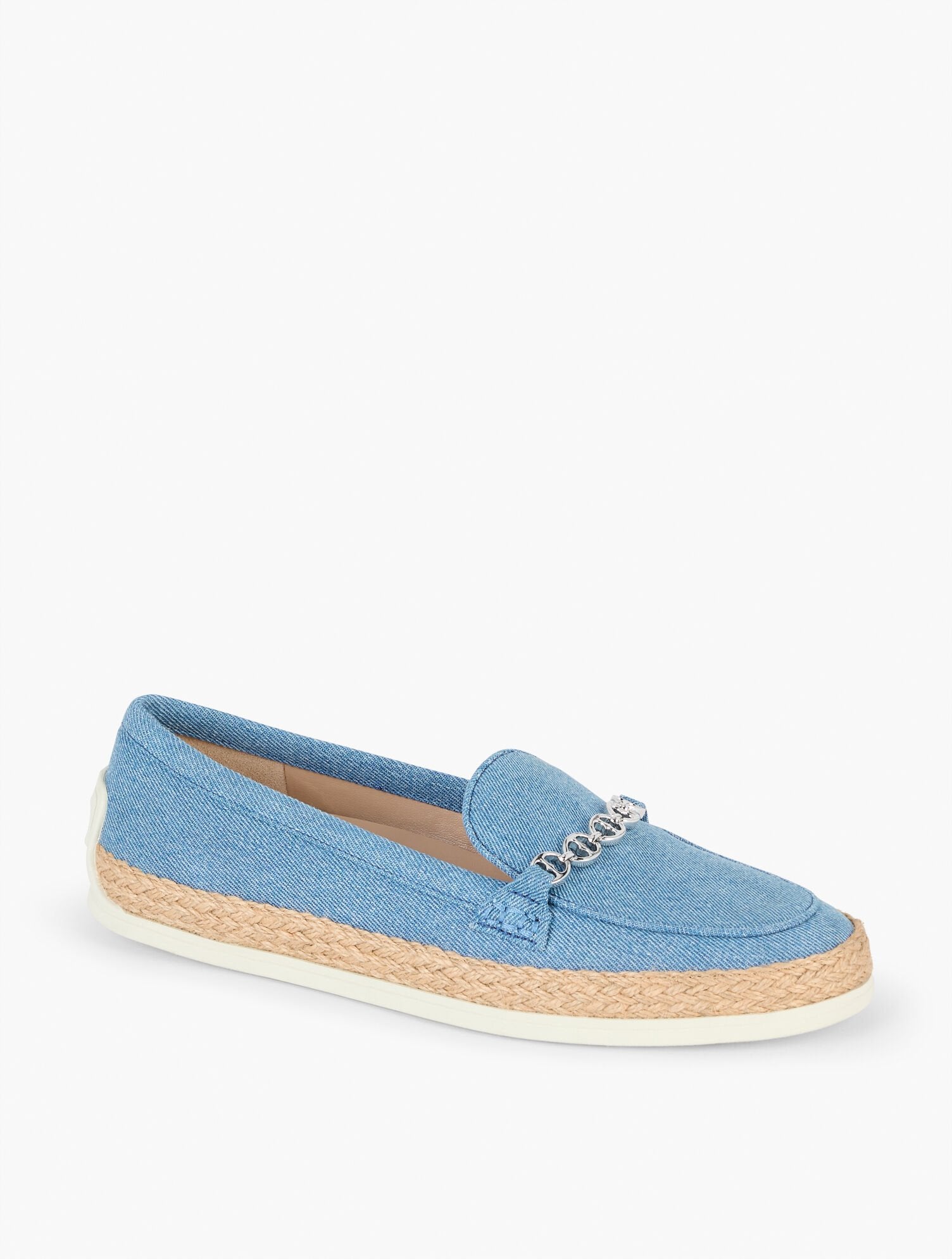 MEDIUM BLUE ANDI DENIM ESPADRILLE LOAFERS | Talbots on sale