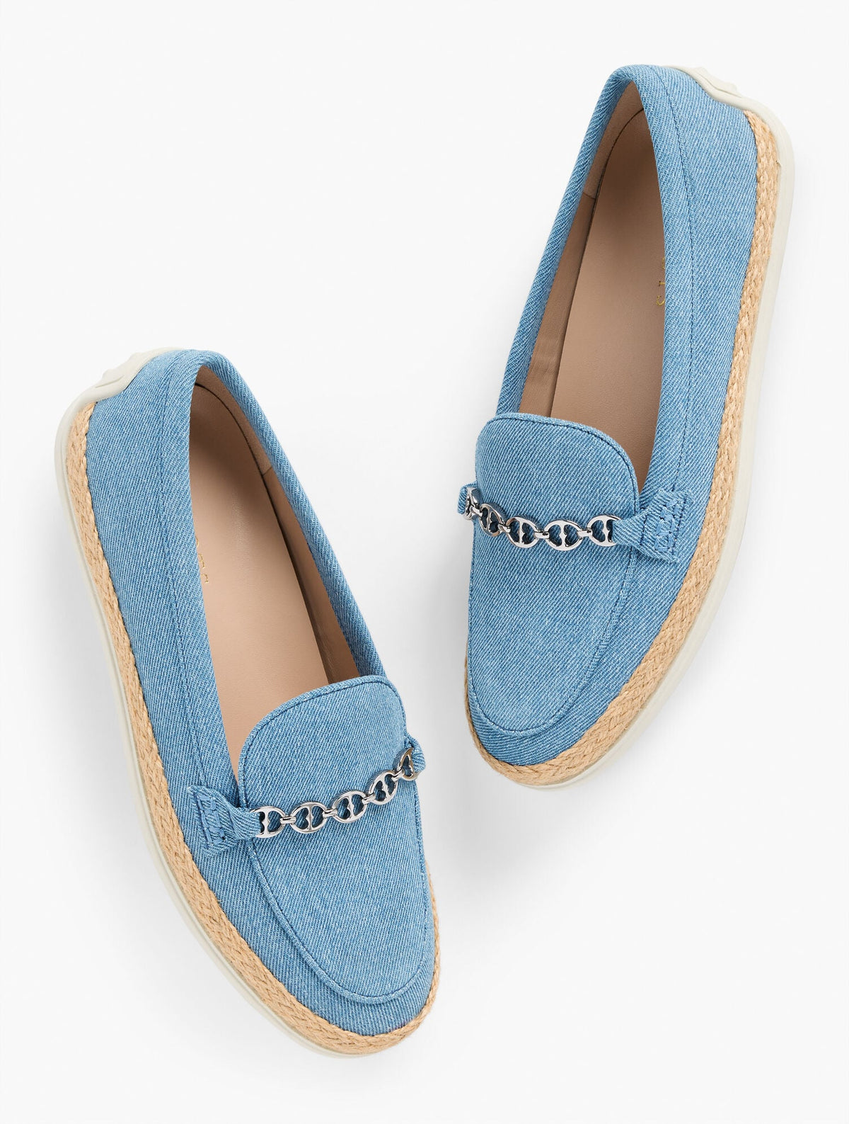 MEDIUM BLUE ANDI DENIM ESPADRILLE LOAFERS | Talbots on sale