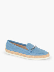 MEDIUM BLUE ANDI DENIM ESPADRILLE LOAFERS | Talbots on sale