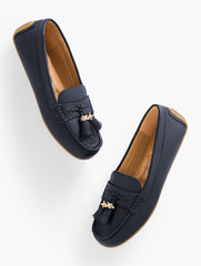 BLACK|COGNAC|INDIGO BLUE ARDEN DRIVING LOAFERS - PEBBLE LEATHER | Talbots on sale