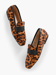 TAN MULTI AUDREY LOAFERS - LEOPARD CALF HAIR | Talbots discount