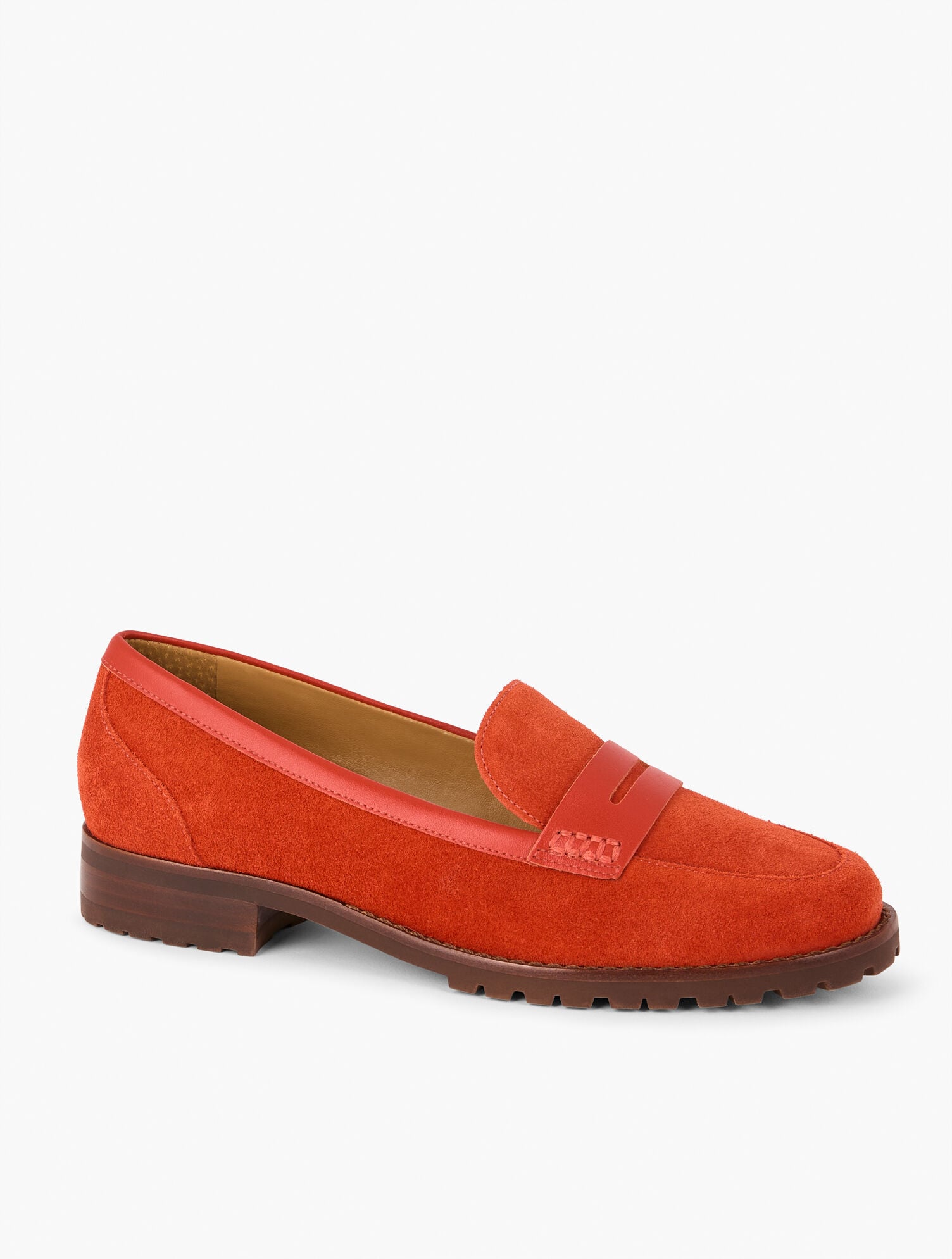 AUTUMN BERRY|BLACK|COGNAC|INDIGO BLUE|PINE GROVE CASSIDY SUEDE PENNY LOAFERS | Talbots sale