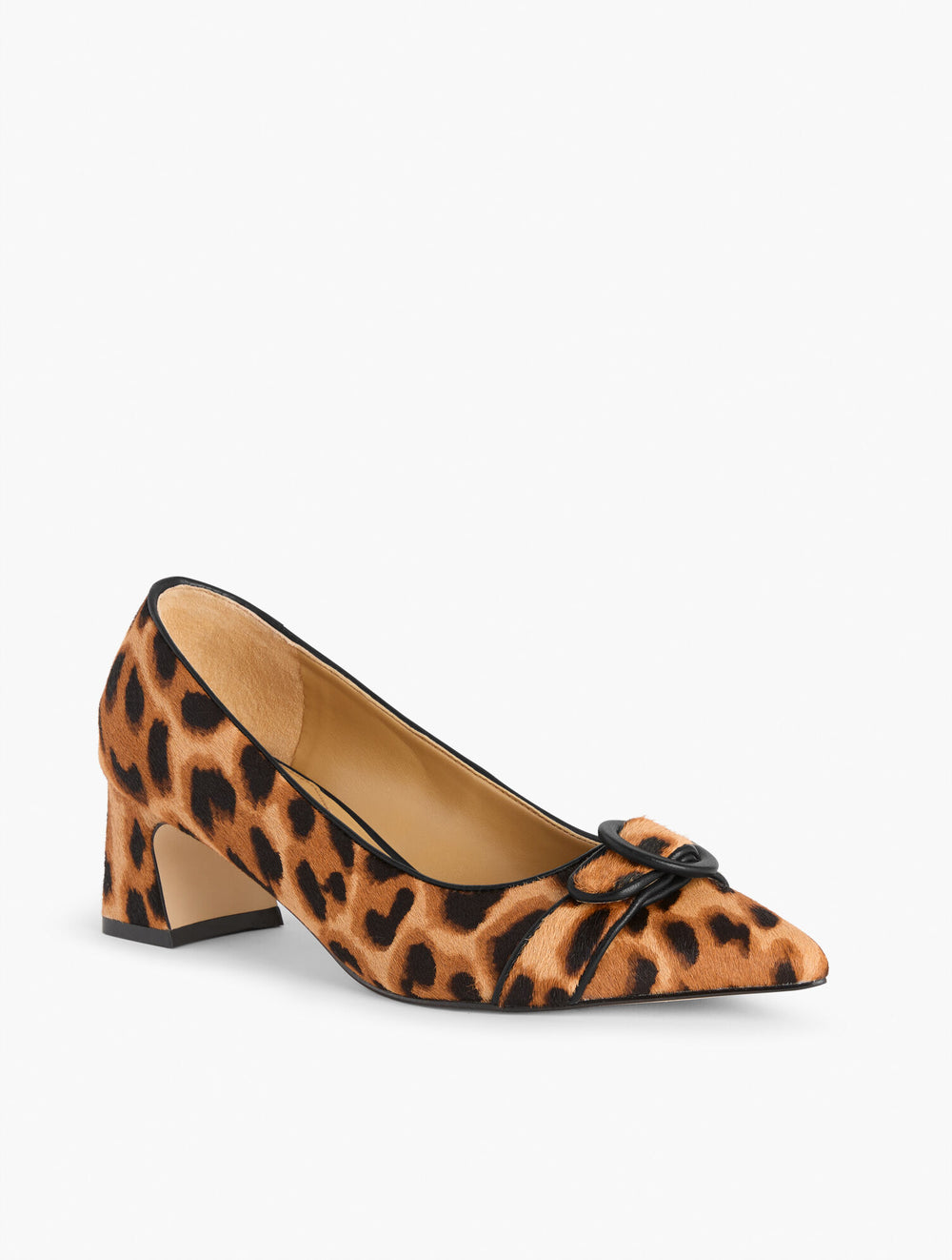 TAN MULTI EDITH FLARE HEEL PUMPS - LEOPARD CALF HAIR | Talbots near me