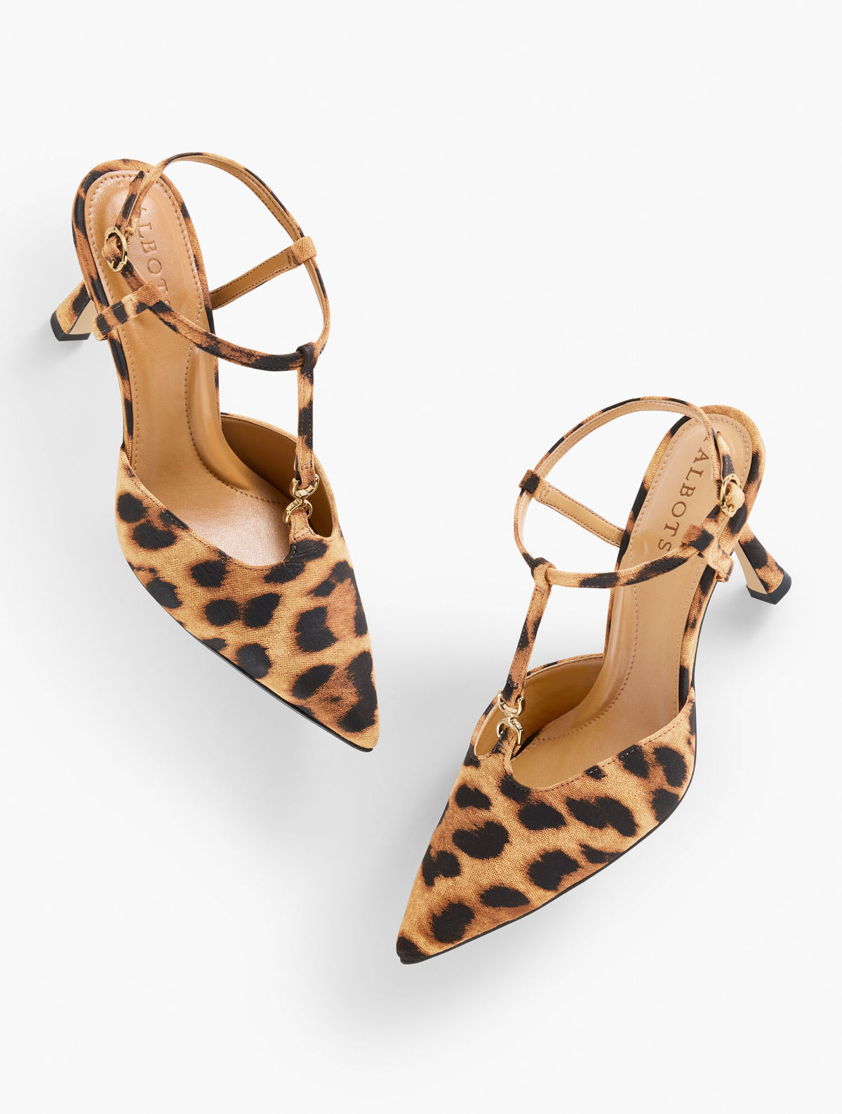 TAN MULTI EVELYN LEOPARD SUEDE FLARE HEEL PUMPS | Talbots online
