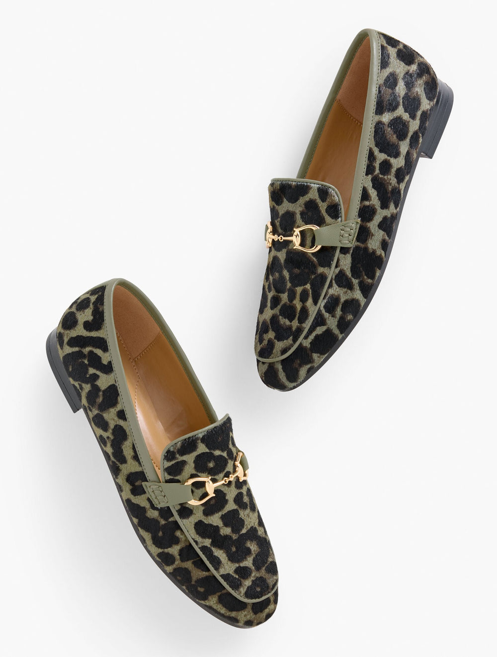 BURNT OLIVE MULTI KATELYN CALF HAIR LOAFERS | Talbots sale
