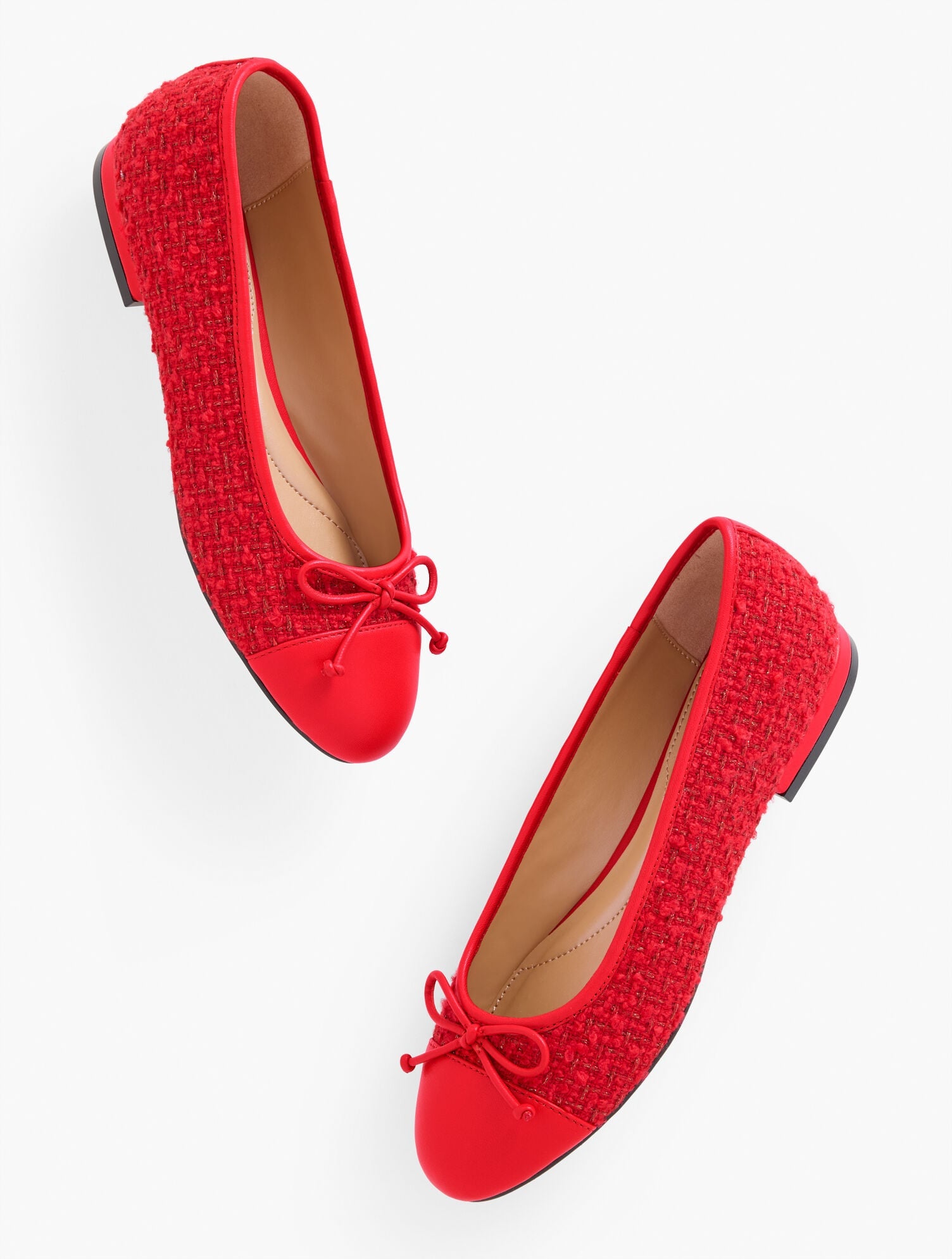 BRIGHT APPLE MULTI MADISON BALLET FLATS – GARDEN TWEED | Talbots sale