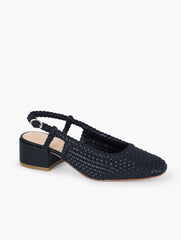 INDIGO BLUE MARLOW WOVEN SLINGBACK FLATS | Talbots sale