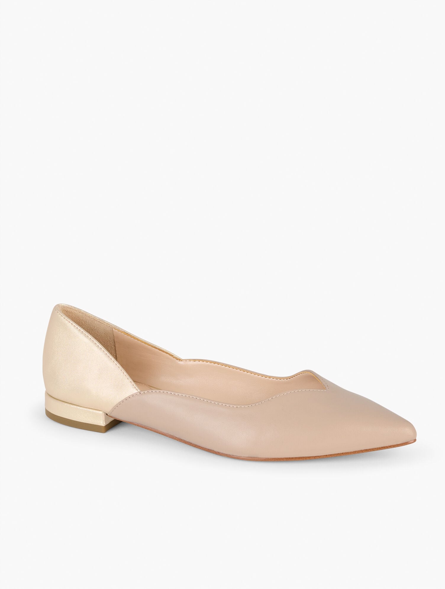 RATTAN/GOLD PORTIA METALLIC NAPPA FLATS | Talbots near me