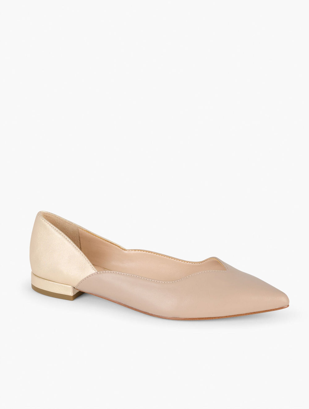 RATTAN/GOLD PORTIA METALLIC NAPPA FLATS | Talbots near me