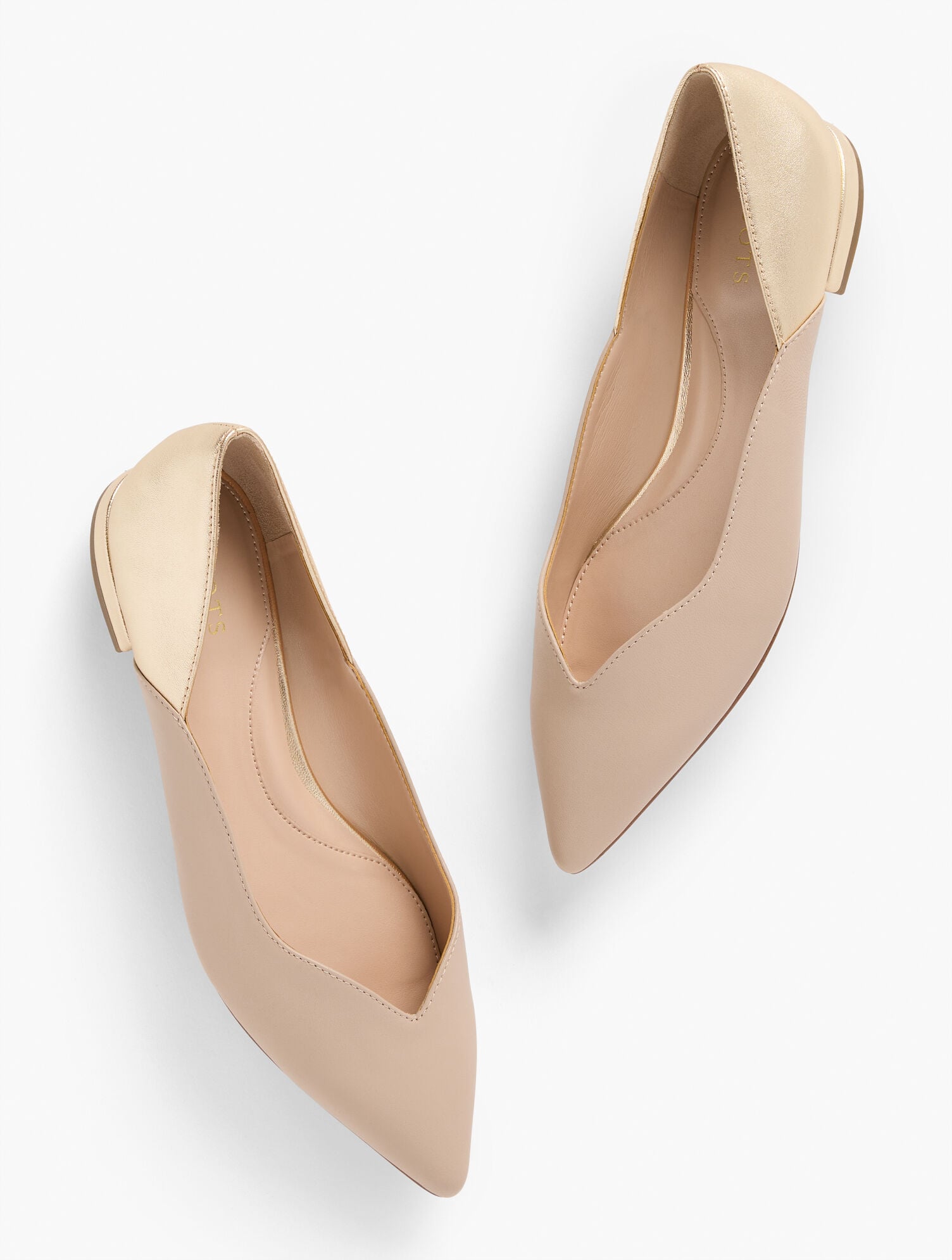 RATTAN/GOLD PORTIA METALLIC NAPPA FLATS | Talbots near me