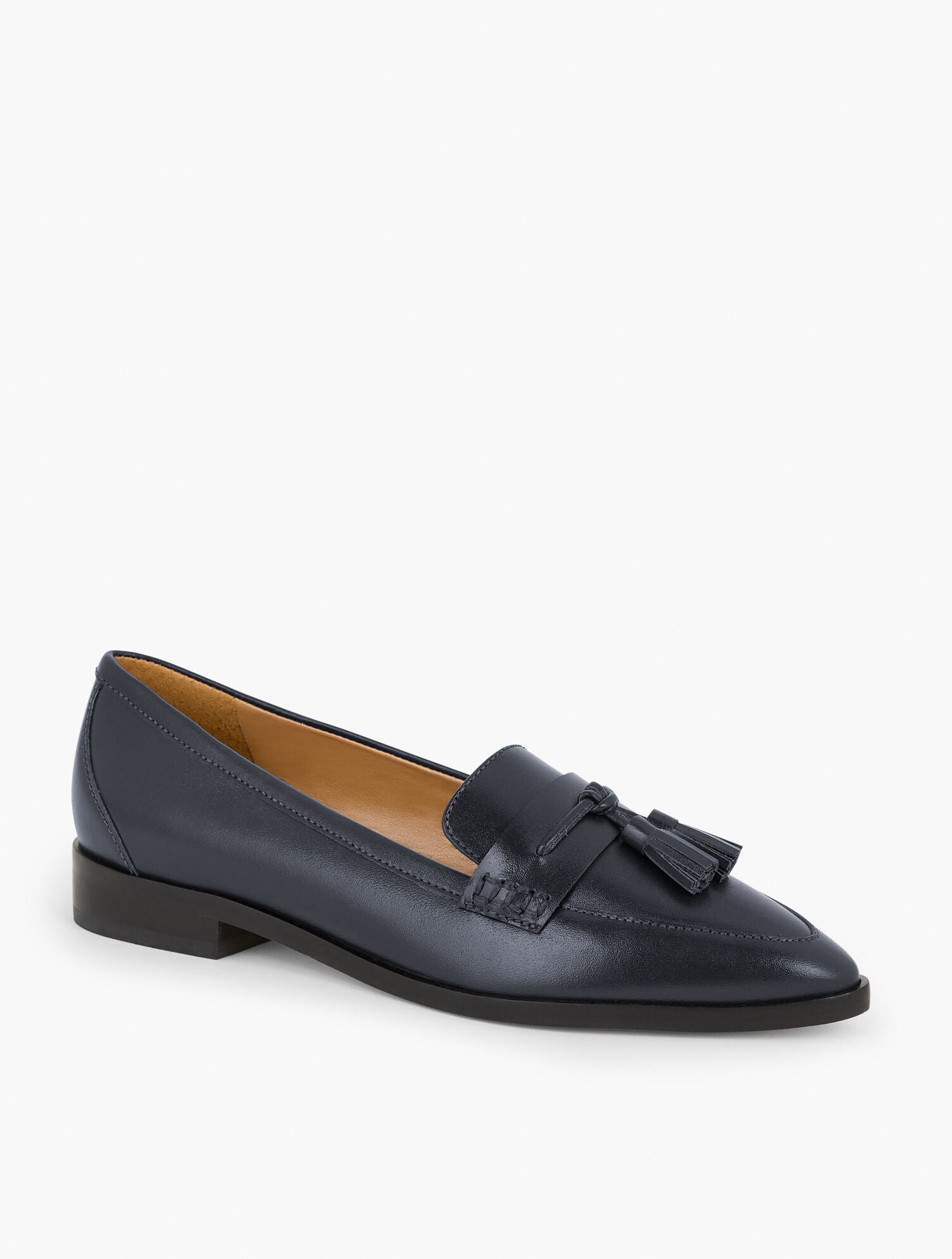 INDIGO BLUE REECE POINTED TOE NAPPA LOAFERS | Talbots discount