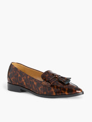 BROWN MULTI REECE POINTED TOE LOAFERS - TORTOISESHELL PATENT | Talbots outlet