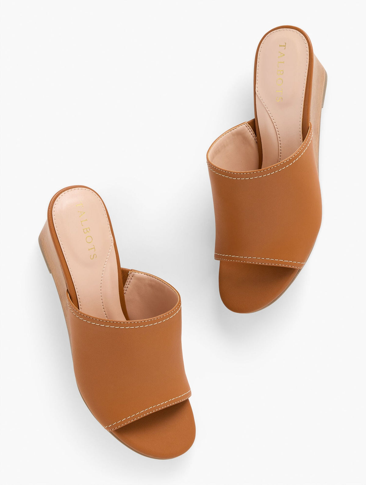 HAVANA TAN ROYCE NAPPA WEDGE SANDALS | Talbots discount