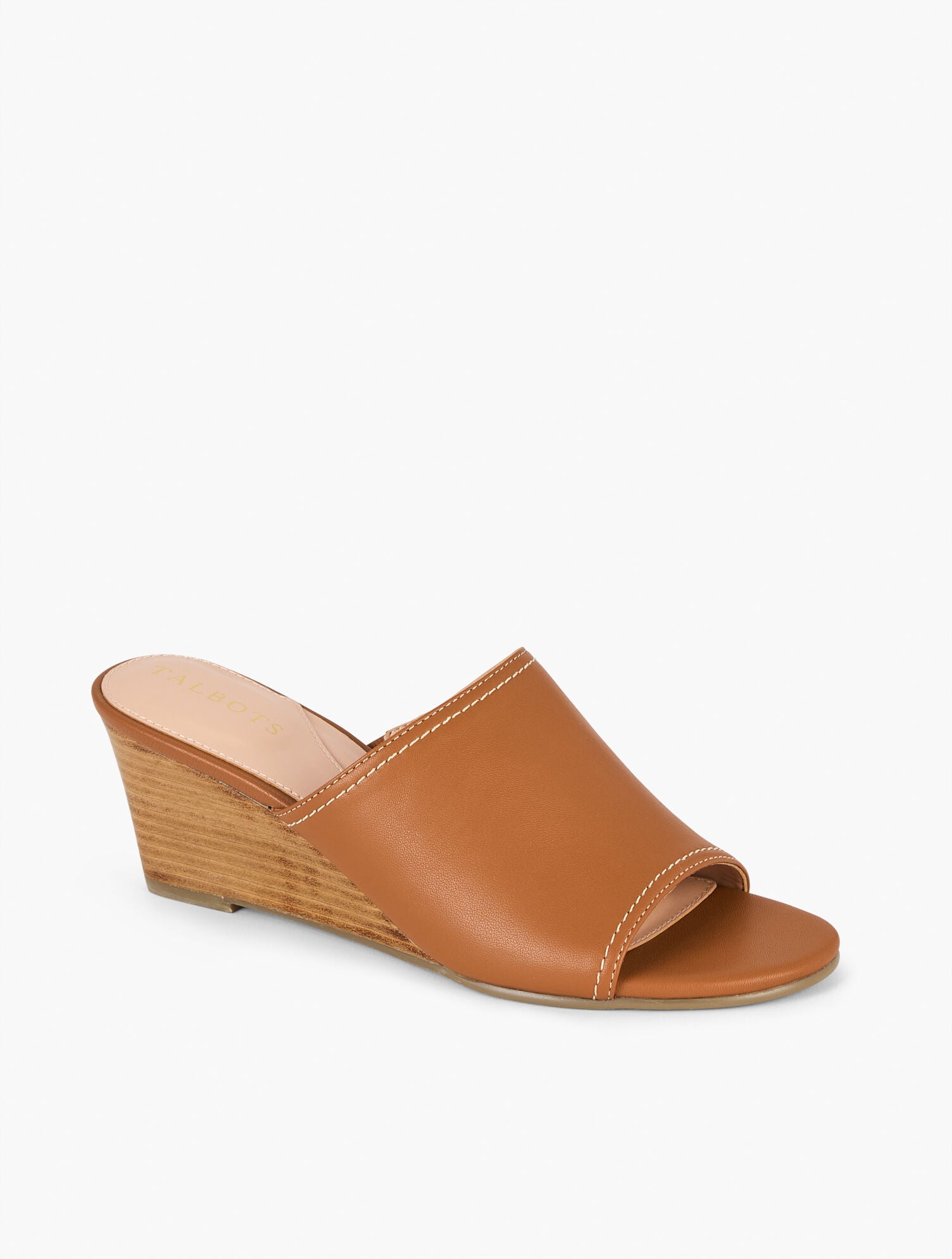 HAVANA TAN ROYCE NAPPA WEDGE SANDALS | Talbots discount