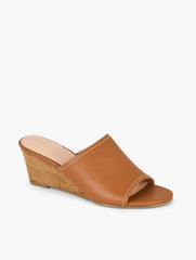 HAVANA TAN ROYCE NAPPA WEDGE SANDALS | Talbots discount