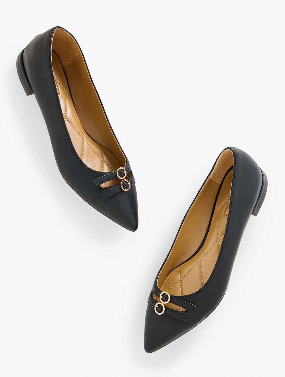 BLACK SCARLET CUT OUT NAPPA FLATS | Talbots US