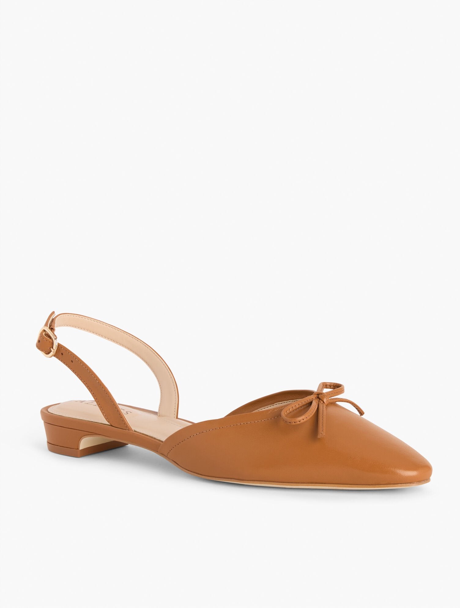 BLACK|HAVANA TAN SHELBY NAPPA SLINGBACK FLATS | Talbots near me