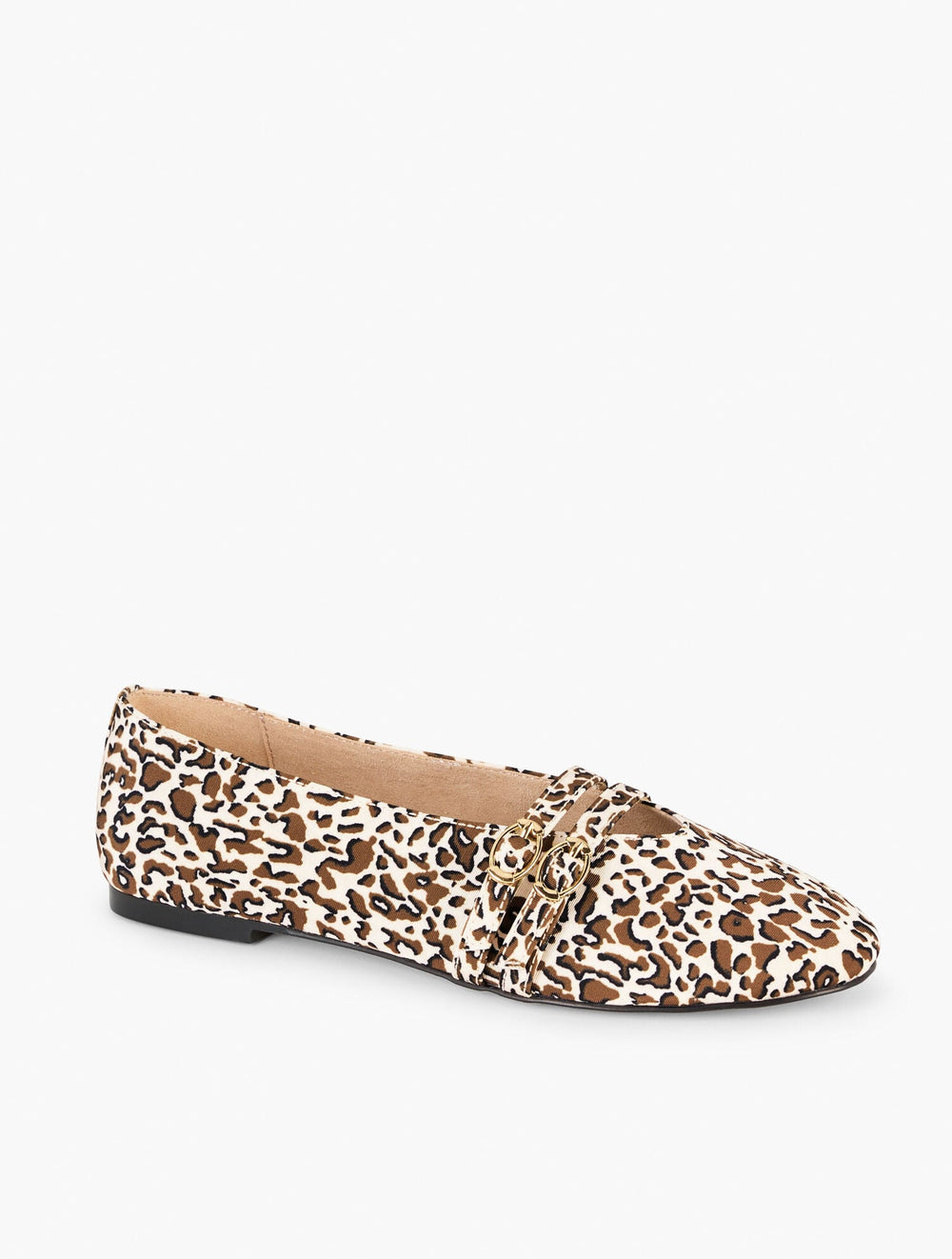 IVORY MULTI VERA LEOPARD MARY JANE BALLET FLATS | Talbots outlet
