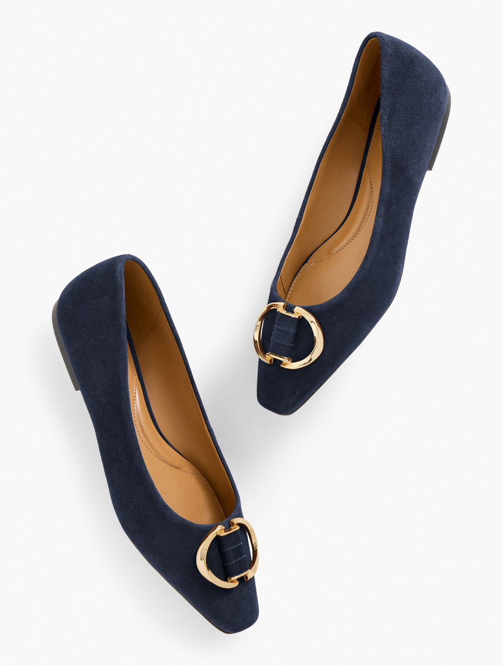 BLACK|DARK WALNUT|INDIGO BLUE|RICH BURGUNDY WHITLEY ORNAMENT SUEDE BALLET FLATS | Talbots outlet