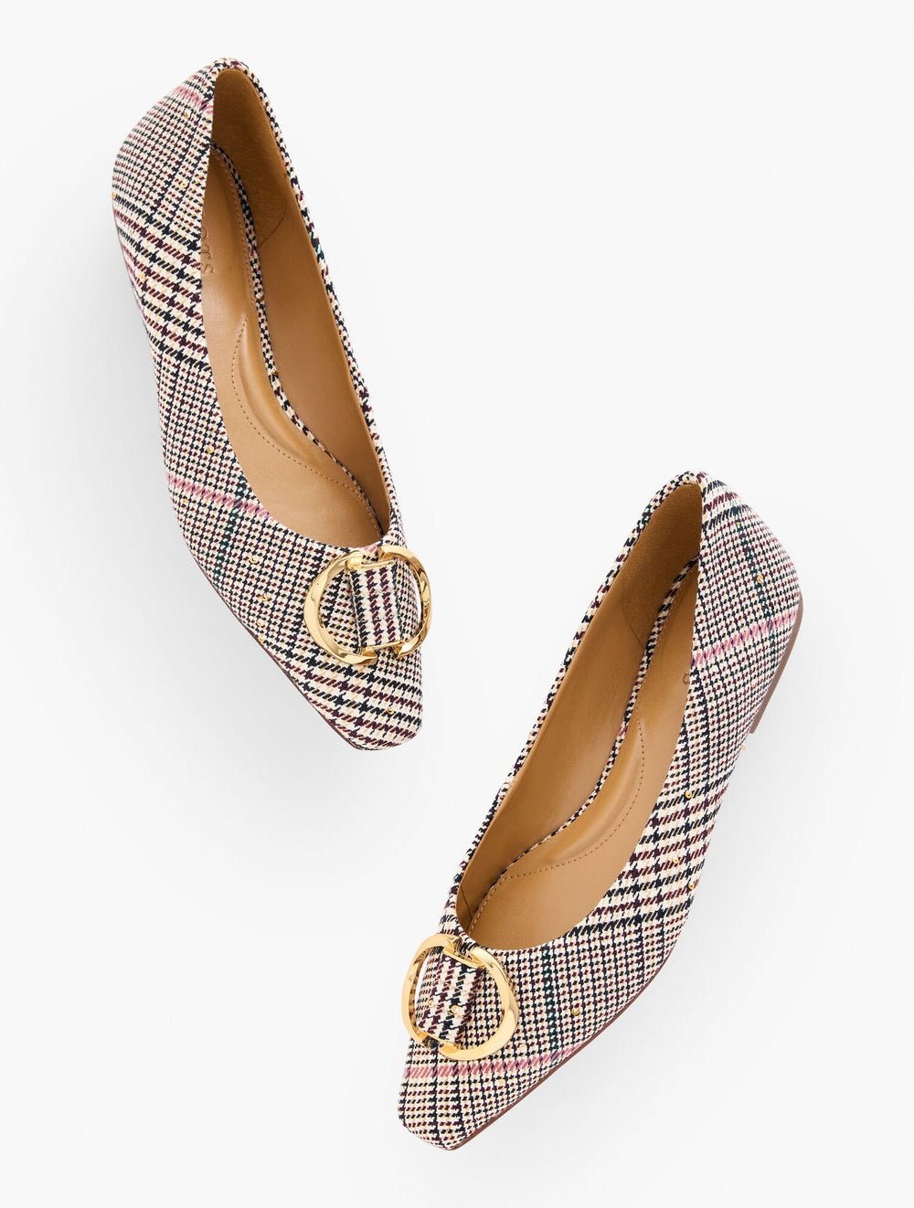 IVORY MULTI WHITLEY ORNAMENT BALLET FLATS - MANSFIELD PLAID | Talbots US