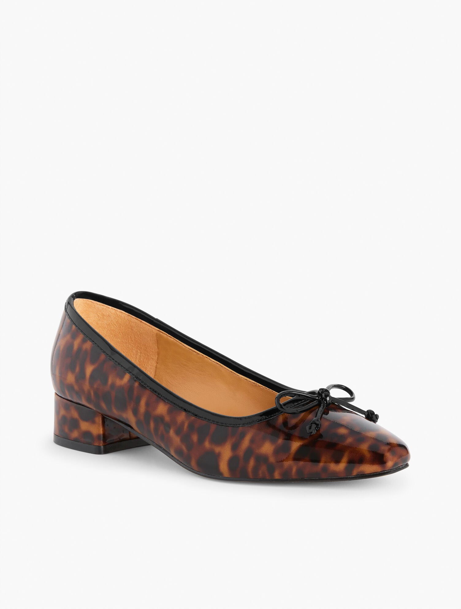 BROWN MULTI VANESSA PATENT LEATHER BLOCK HEEL PUMPS - TORTOISESHELL | Talbots for sale