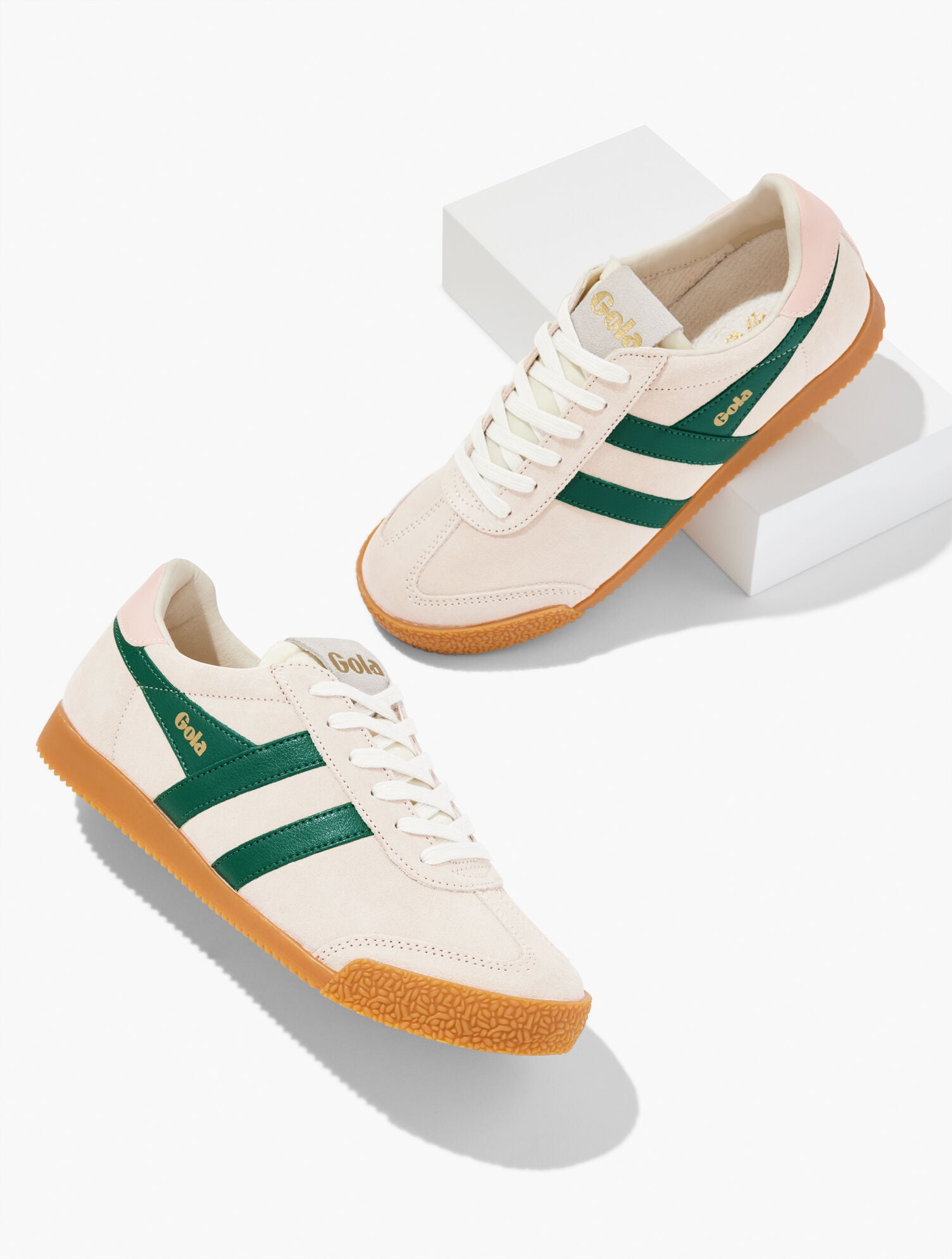 WHEAT/EVERGREEN/PEARL PIN GOLA® ELAN SNEAKERS | Talbots online