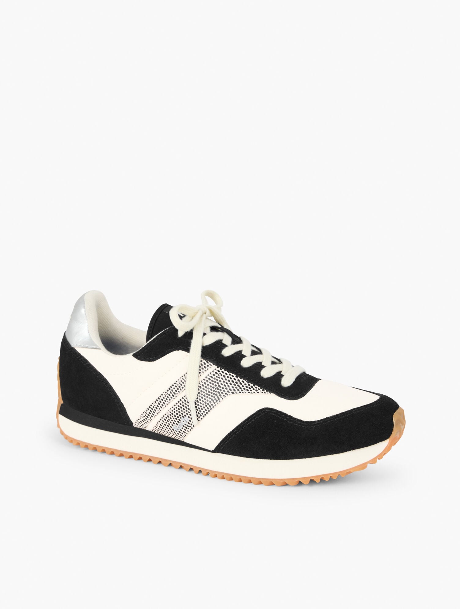 BLACK/WHITE/BURGUNDY KEDS® RENA DALMATA NYLON SUEDE SNEAKERS | Talbots near me