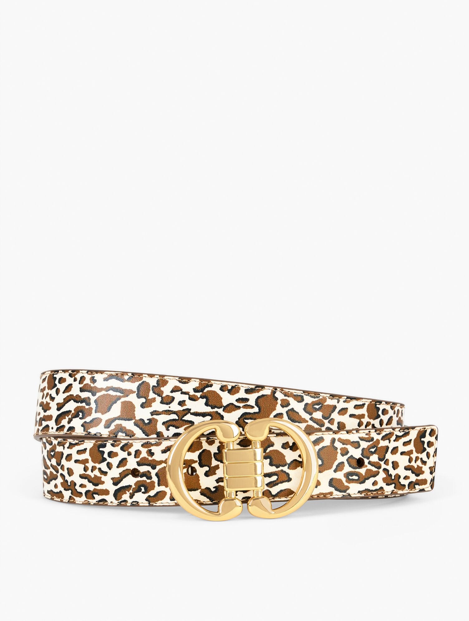 IVORY/SIERRA BROWN LEATHER REVERSIBLE BELT - LEOPARD | Talbots US