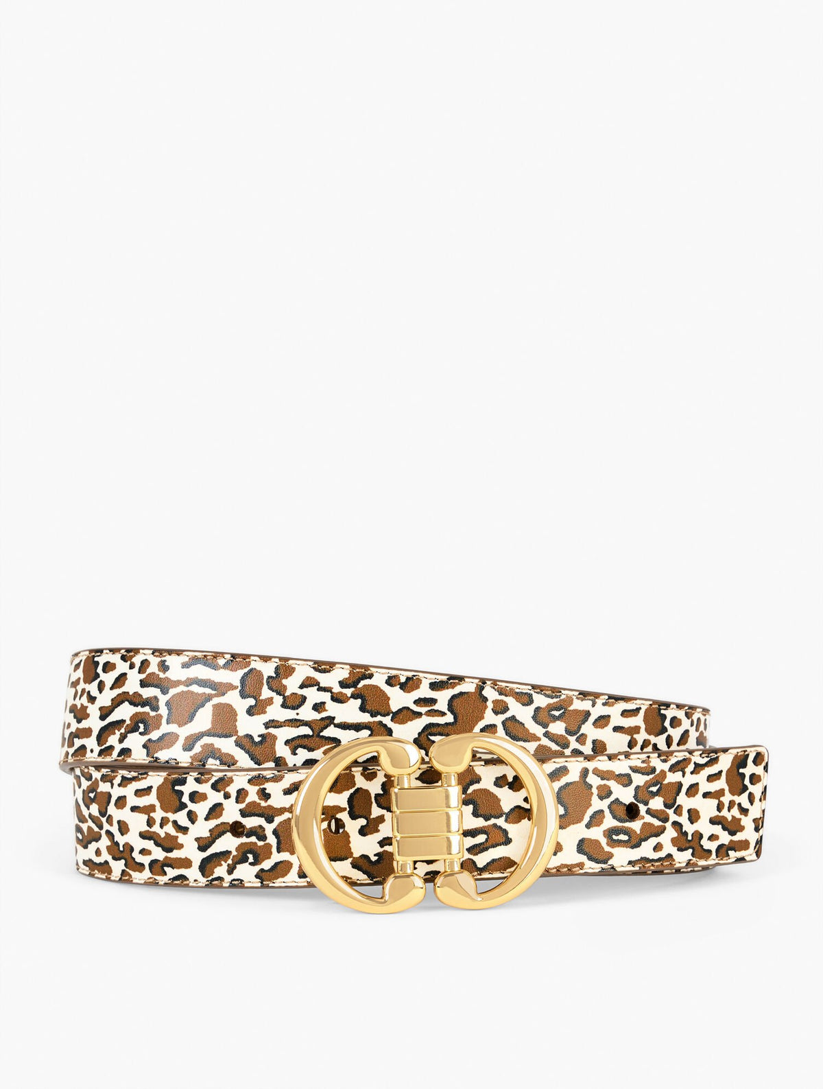 IVORY/SIERRA BROWN LEATHER REVERSIBLE BELT - LEOPARD | Talbots US