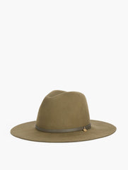 OAK MOSS|LIGHT CHESTNUT WOOL FELT FEDORA | Talbots sale