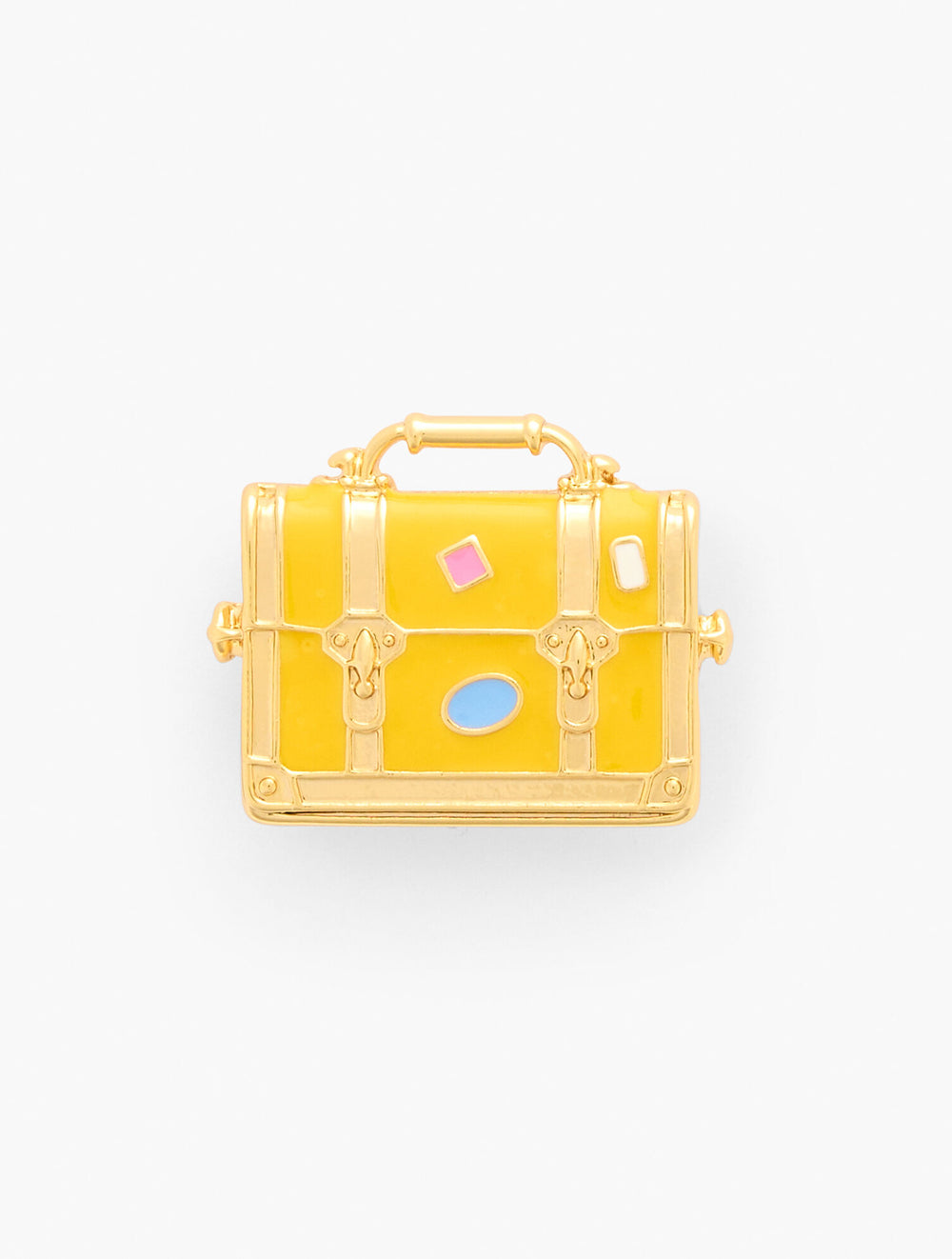 GOLDEN YELLOW MULTI/GOLD SUITCASE BROOCH | Talbots on sale