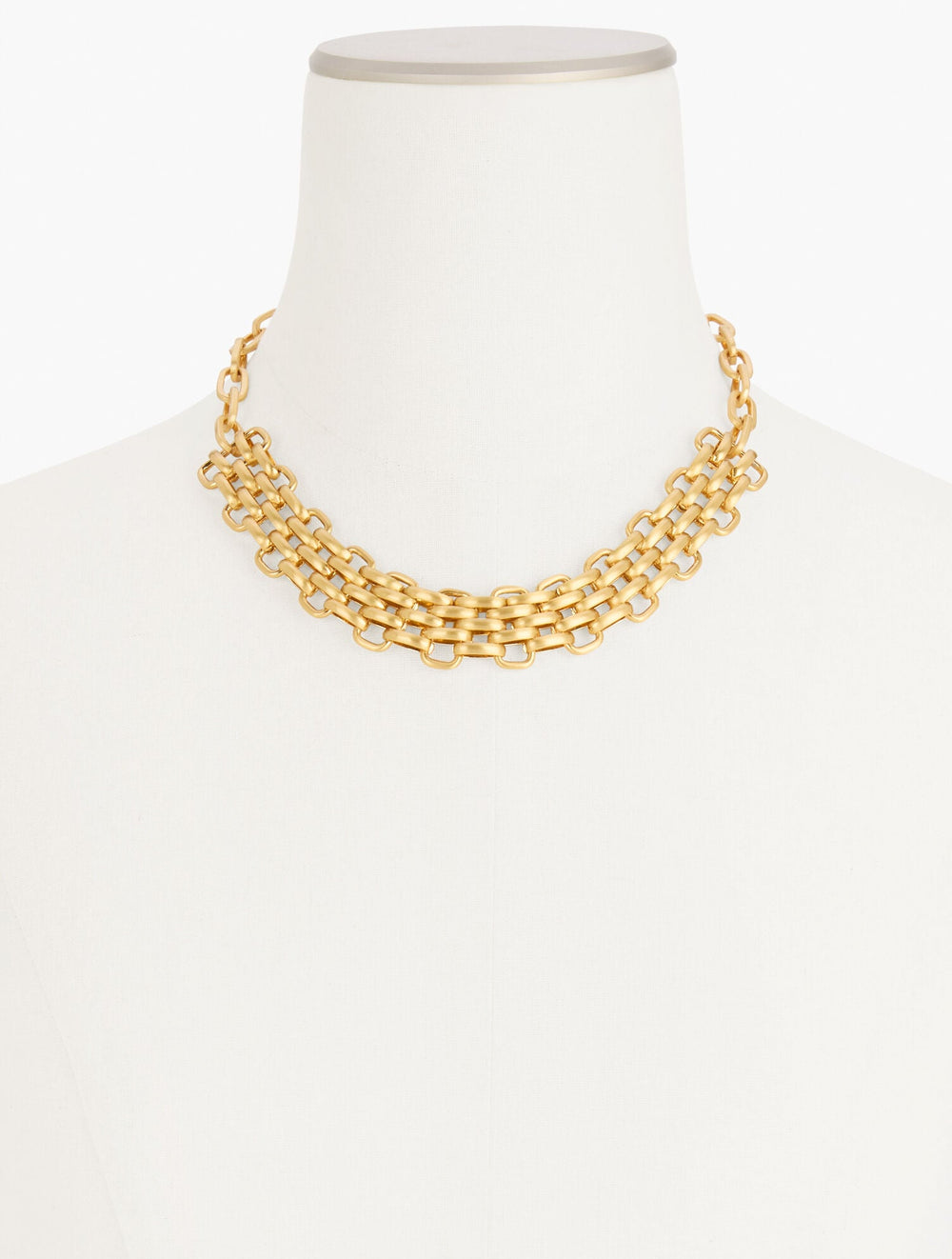 BRUSHED GOLD MIXED PANTHER CHAIN NECKLACE | Talbots outlet
