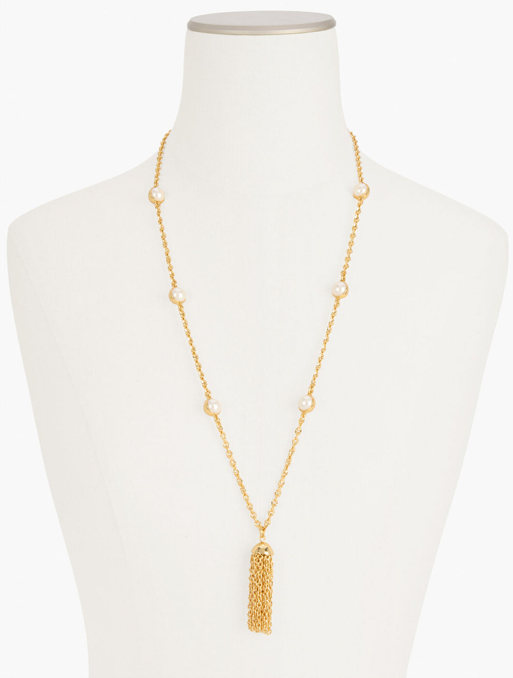 IVORY PEARL/GOLD PEARL STATION NECKLACE | Talbots online