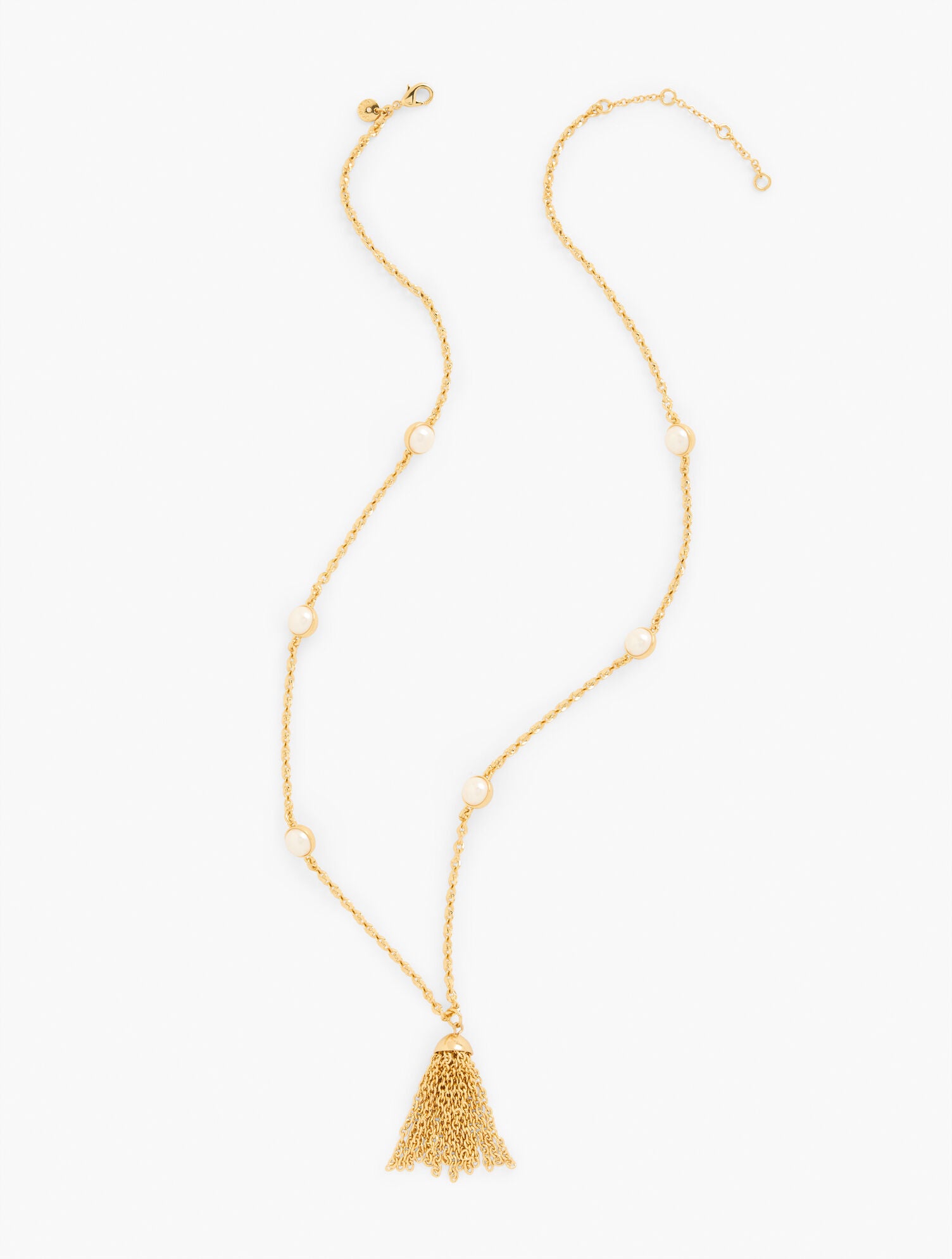IVORY PEARL/GOLD PEARL STATION NECKLACE | Talbots online