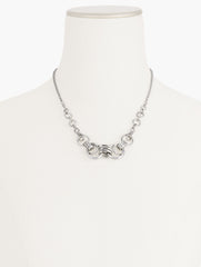 SILVER INTERLOCK SCULPTURAL NECKLACE | Talbots sale