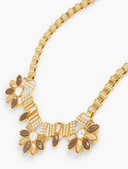 LIGHT CHESTNUT/GOLD BOOK CHAIN NECKLACE | Talbots outlet