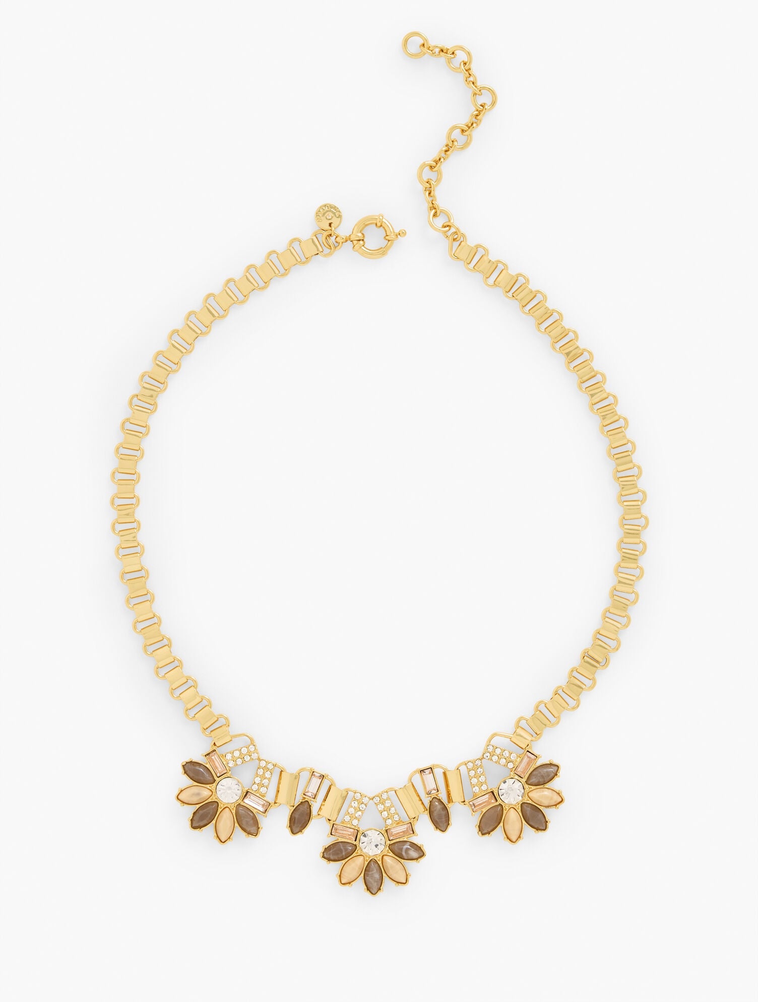 LIGHT CHESTNUT/GOLD BOOK CHAIN NECKLACE | Talbots outlet