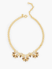 LIGHT CHESTNUT/GOLD BOOK CHAIN NECKLACE | Talbots outlet