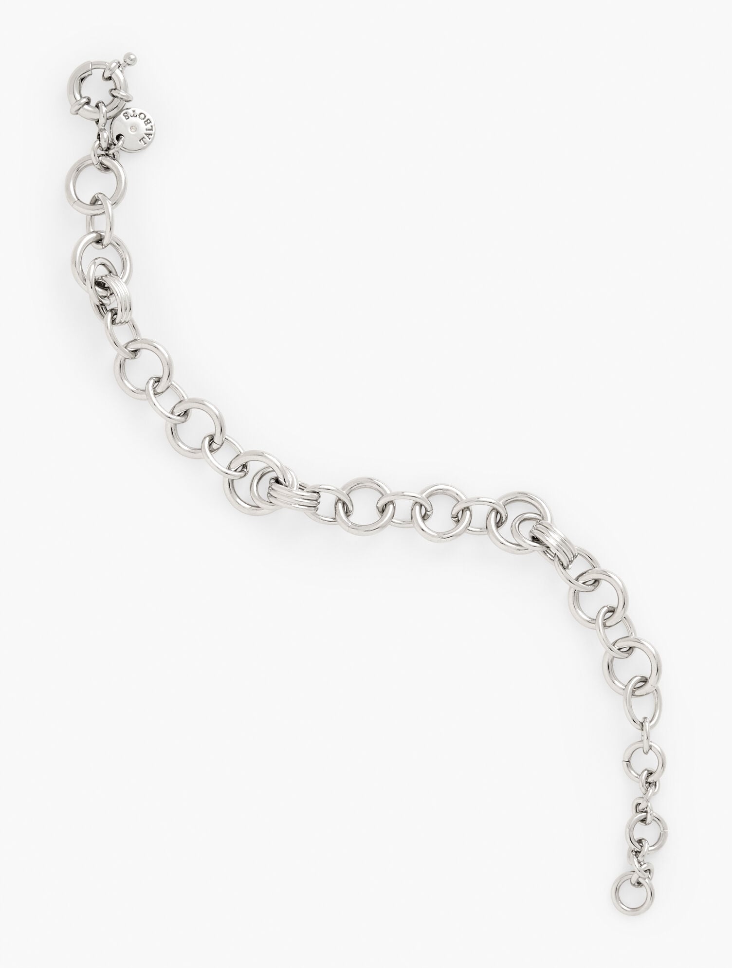 SILVER INTERLOCK SCULPTURAL BRACELET | Talbots outlet