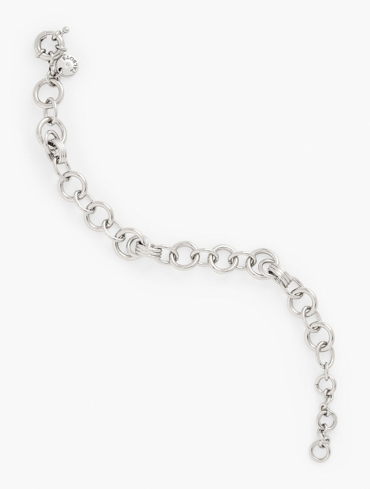 SILVER INTERLOCK SCULPTURAL BRACELET | Talbots outlet