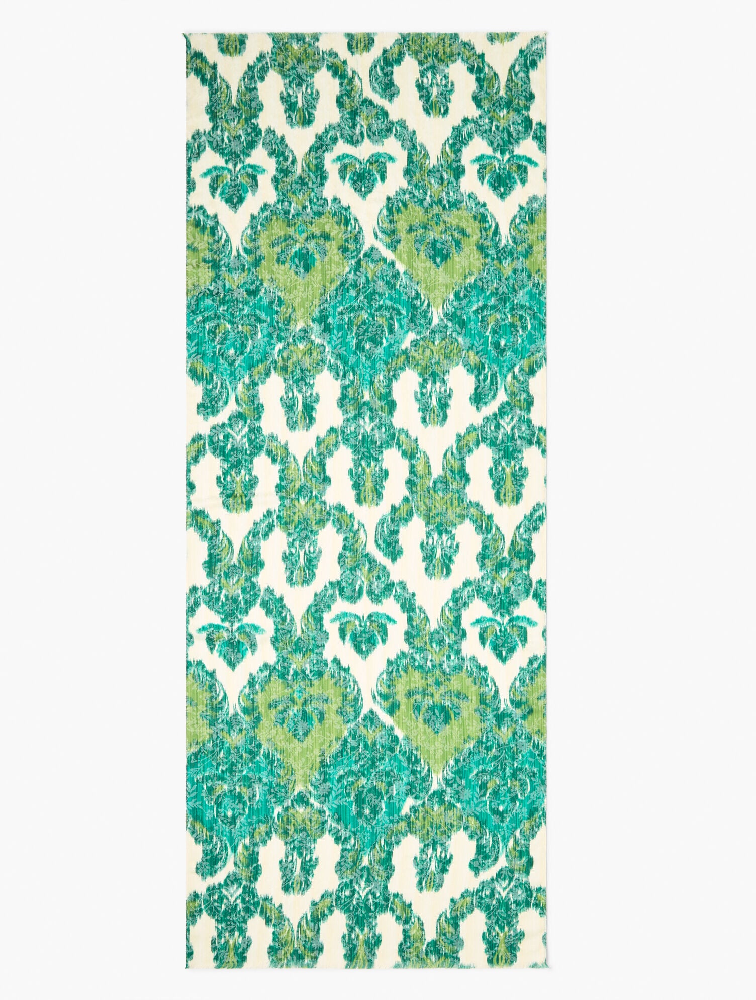 LUSH GREEN MULTI WATERCOLOR DAMASK OBLONG SCARF | Talbots online